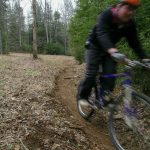 Riding through Field on Fletcher Creek