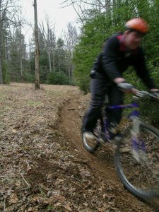 Riding through Field on Fletcher Creek