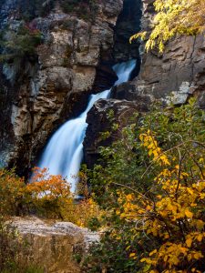 Linville Falls in Fading Sunlight