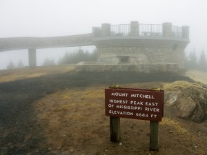 Mount Mitchell Summit in Fog