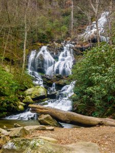 Lower Catawba Falls with Beach Area