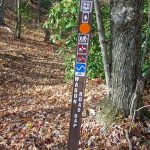 Sign at the Top of the Wagon Road Gap Trail