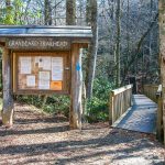 Sign and Bridge at the Graybeard Trailhead