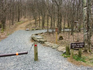 Gate at Elk Knob Trail Parking