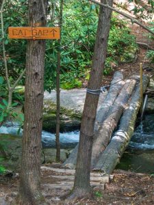 Cat Gap Loop Trail Sign and Bridge