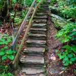 Stairs on the Crabtree Falls trail
