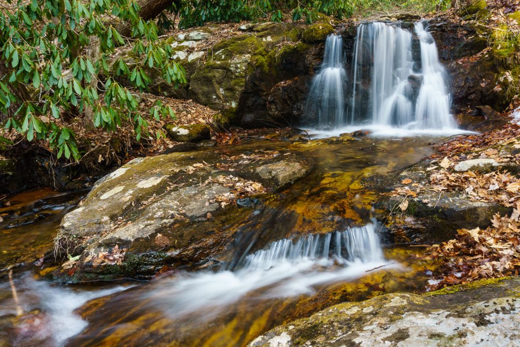 A closeup shot of Forrest Falls.