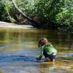 Playing in the Water at Granny Burrell Fals