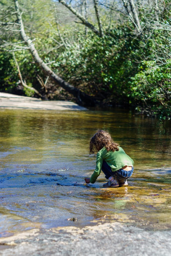 Playing in the Water at Granny Burrell Fals