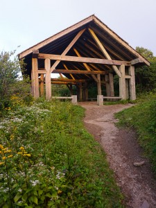Craggy Gardens Shelter at Sunset