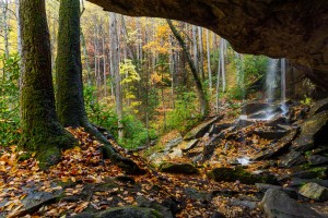 Slick Rock Falls in Fall