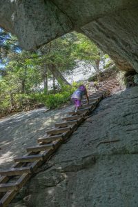 Ladder and Overhang on MacRae Peak