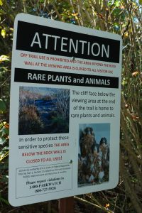 Devil's Courthouse Warning Sign