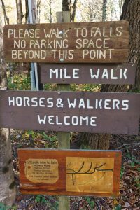 Grassy Creek Falls Sign