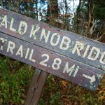 Bald Knob Ridge Trail Sign