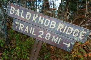 Bald Knob Ridge Trail Sign