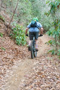 Rider on Fletcher Creek Trail