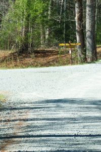 Bridal Veil Falls Road Sign