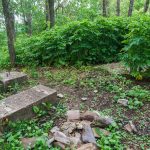 The old fire tower remains on top of Ferrin Knob.