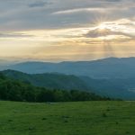 View Down Bearwallow Mountain at Sunset