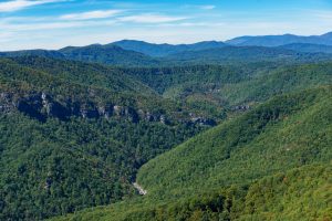 View of the Northern Linville Gorge from Hawksbill