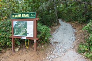 Sign at the Start of the Skyline Trail