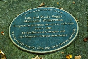 Boggs Memorial Wilderness Sign