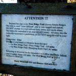 West Ridge Trail Warning Sign