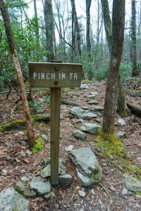 Sign at the Bottom of the Pinch-In Trail