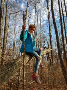 Climbing a Tree on the Mountains to Sea Trail