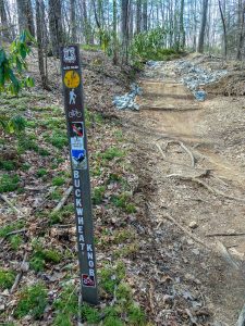Buckwheat Knob Trail Sign on FS 477