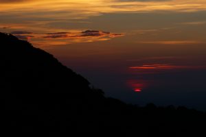 View of Sunset at the Craggy Dome Overlook