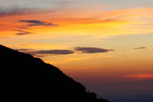 View Northwest Just After Sunset at the Craggy Dome Overlook