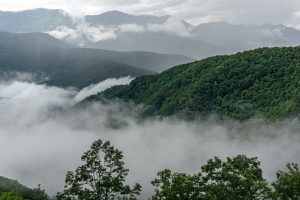 View of the Black Mountains From Big Laurel Gap Overlook After a Storm