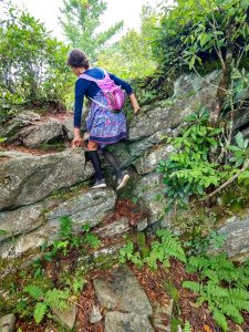 Rock Scrambling on Big Firescald Knob