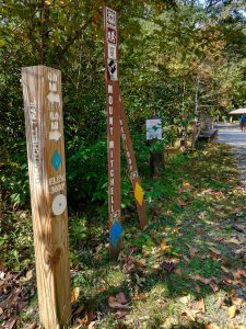 Signs for the Trails Across the Bridge