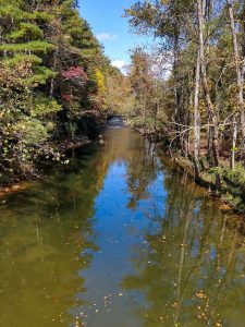 North Fork of the Catawba River as it flows under the Mountains to Sea Trail Bridge