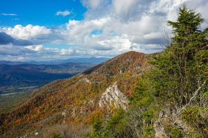 View of Dobson Knob from Bald Knob in Fall Color