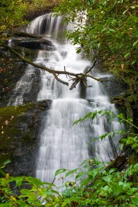 Top of the cascade on the right fork of Toms Creek