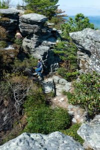 Climbing Through the Rock Formations