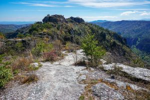 View of the Chimneys from the Mountains to Sea Trail