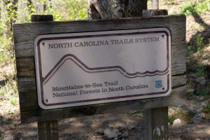 Mountains to Sea Trail Sign at Table Rock