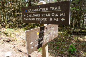 Directional Signs at Profile and Grandfather Trails