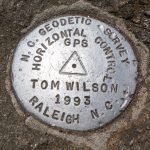NC Geodetic Survey Marker on Big Tom