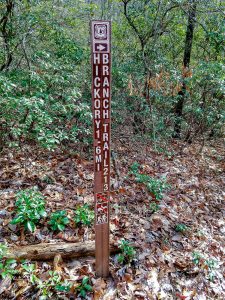 Sign at the Top of Hickory Branch Trail