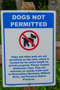 No Dogs on the Strawberry Gap Trail