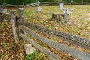 Fence and the Cumberland Knob Cemetery
