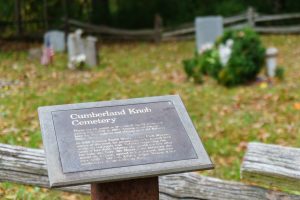 Sign for the Cumberland Knob Cemetery