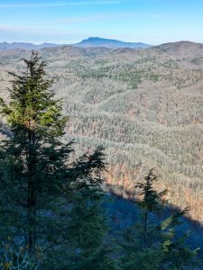 View of Grandfather Mountain from the Chestoa View Overlook