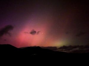 Aurora Borealis over Lane Pinnacle